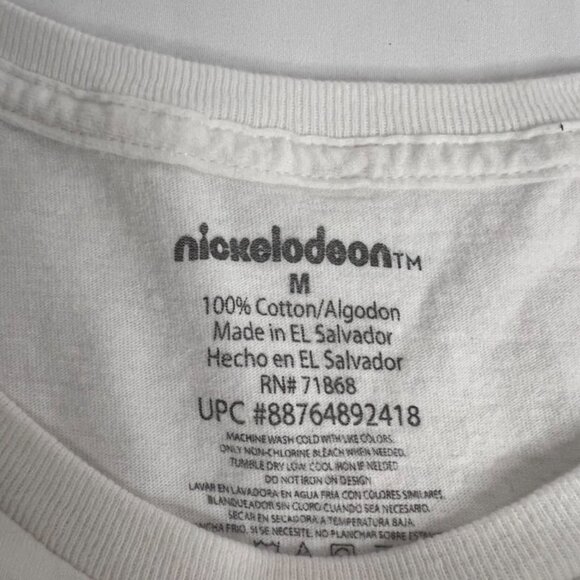 Nikelodeon SpongeBob SquarePants White Short Sleeve Tshirt Adult Medium - Picture 3 of 5